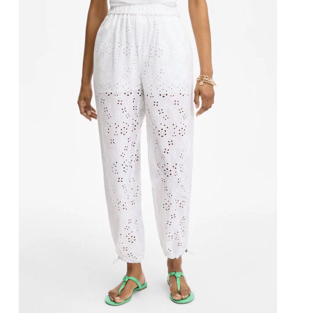 Macy's ON 34th Women's Cotton Eyelet Pull-On Joggers